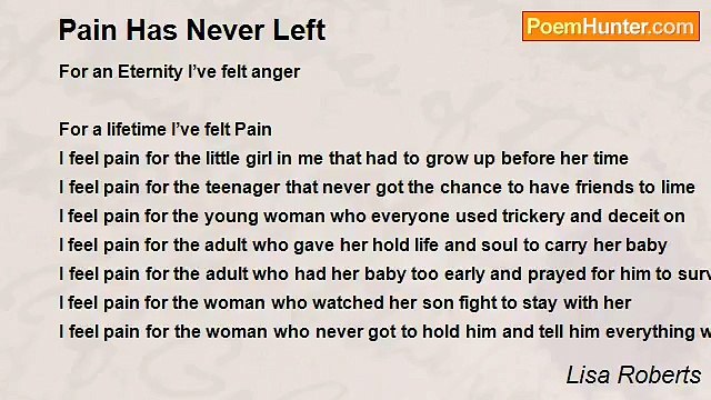 Lisa Roberts - Pain Has Never Left