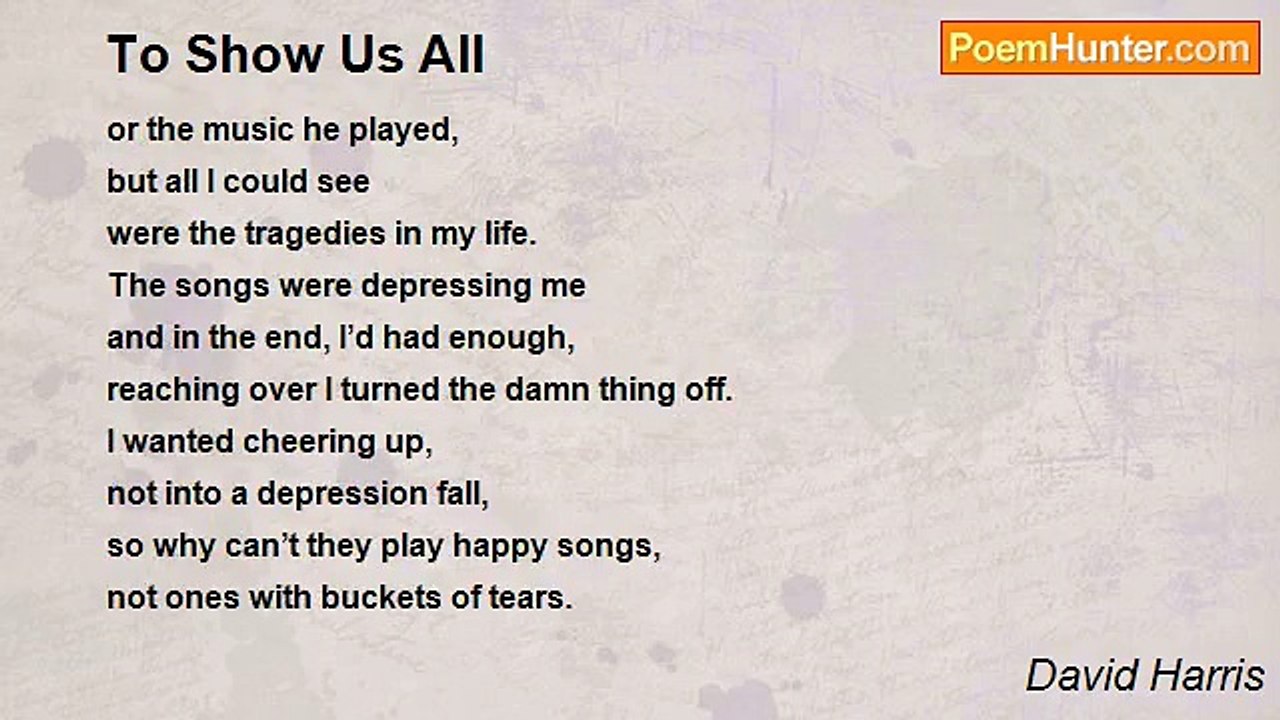David Harris - To Show Us All