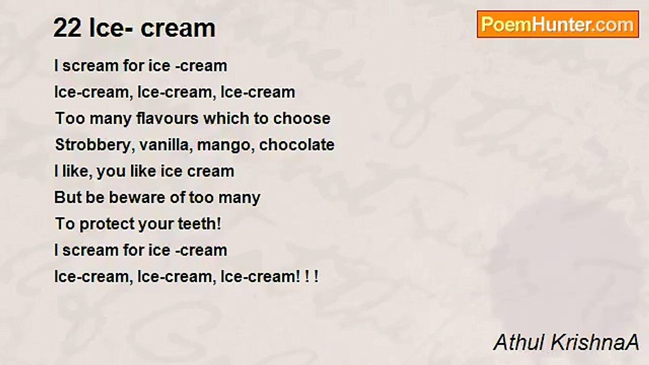 Athul KrishnaA - 22 Ice- cream