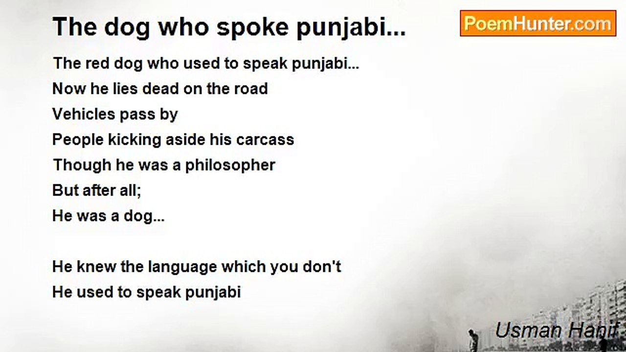 Usman Hanif - The dog who spoke punjabi...