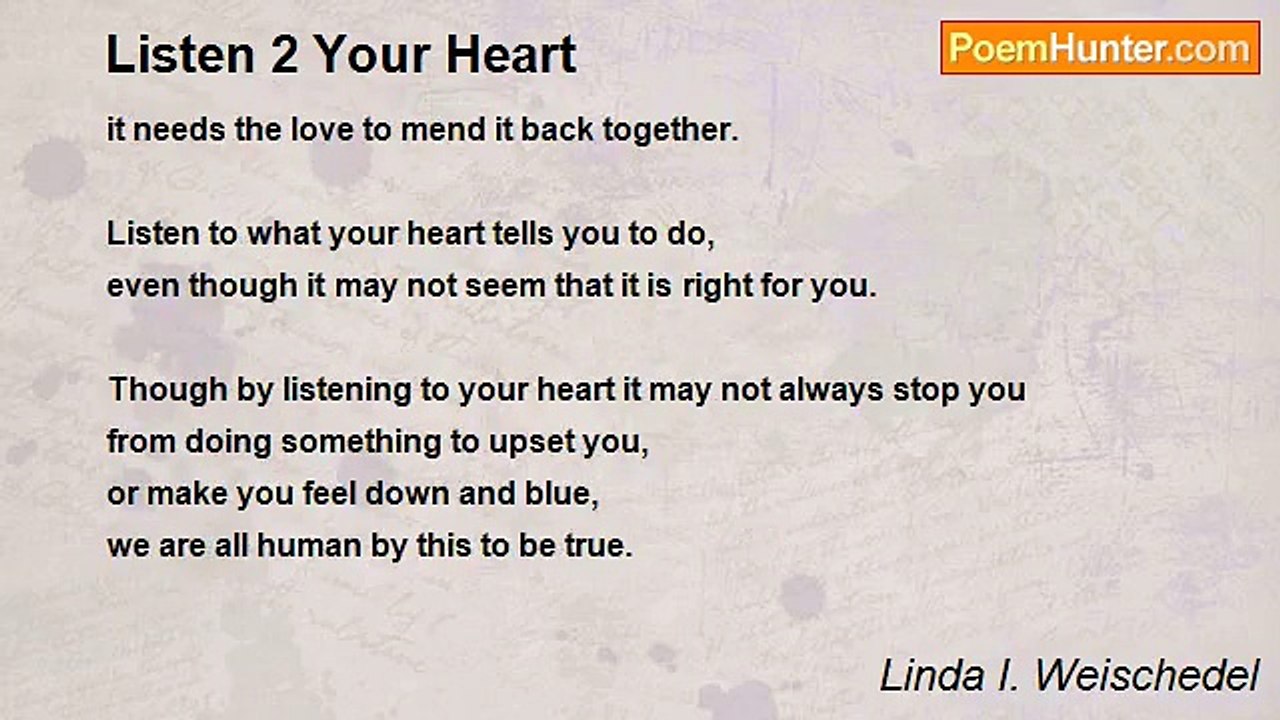Linda I. Weischedel - Listen 2 Your Heart