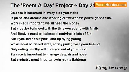 Flying Lemming - The 'Poem A Day' Project ~ Day 245