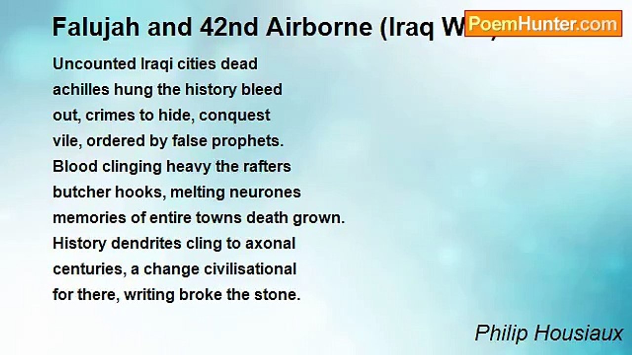 Philip Housiaux - Falujah and 42nd Airborne (Iraq War)