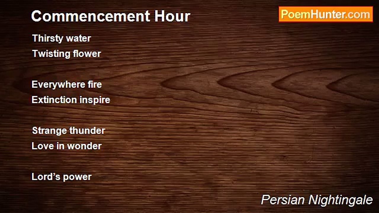 Persian Nightingale - Commencement Hour