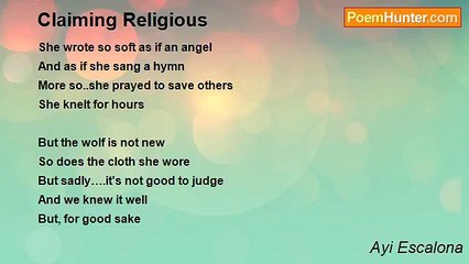 Ayi Escalona - Claiming Religious
