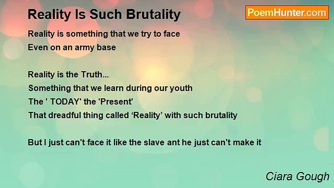 Ciara Gough - Reality Is Such Brutality