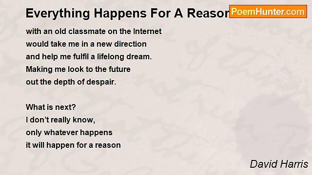 David Harris - Everything Happens For A Reason