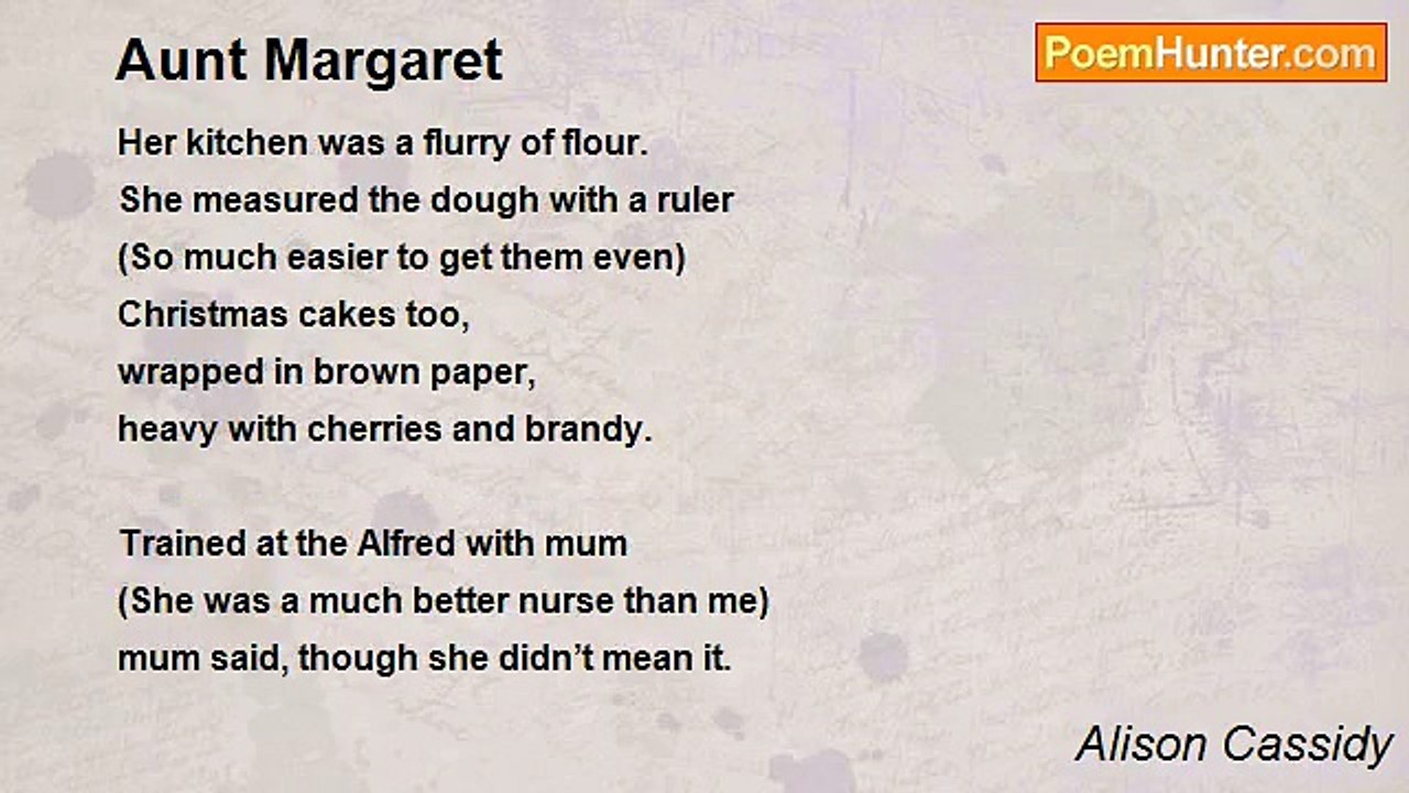 Alison Cassidy - Aunt Margaret