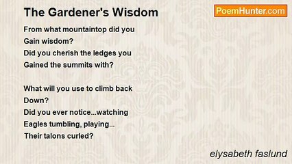 elysabeth faslund - The Gardener's Wisdom
