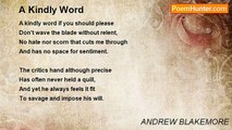 ANDREW BLAKEMORE - A Kindly Word