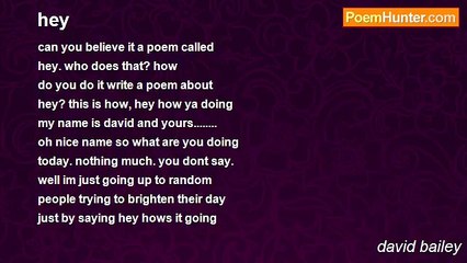 david bailey - hey