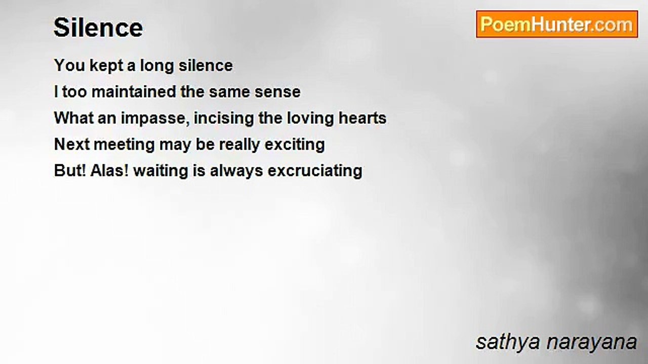 sathya narayana - Silence