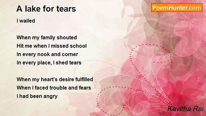 Kavitha Rai - A lake for tears
