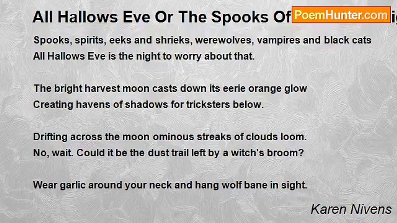 Karen Nivens - All Hallows Eve Or The Spooks Of Halloween Night