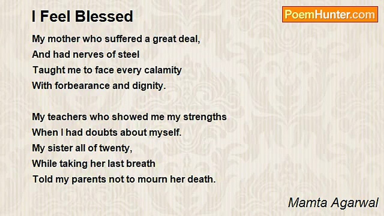 Mamta Agarwal - I Feel Blessed
