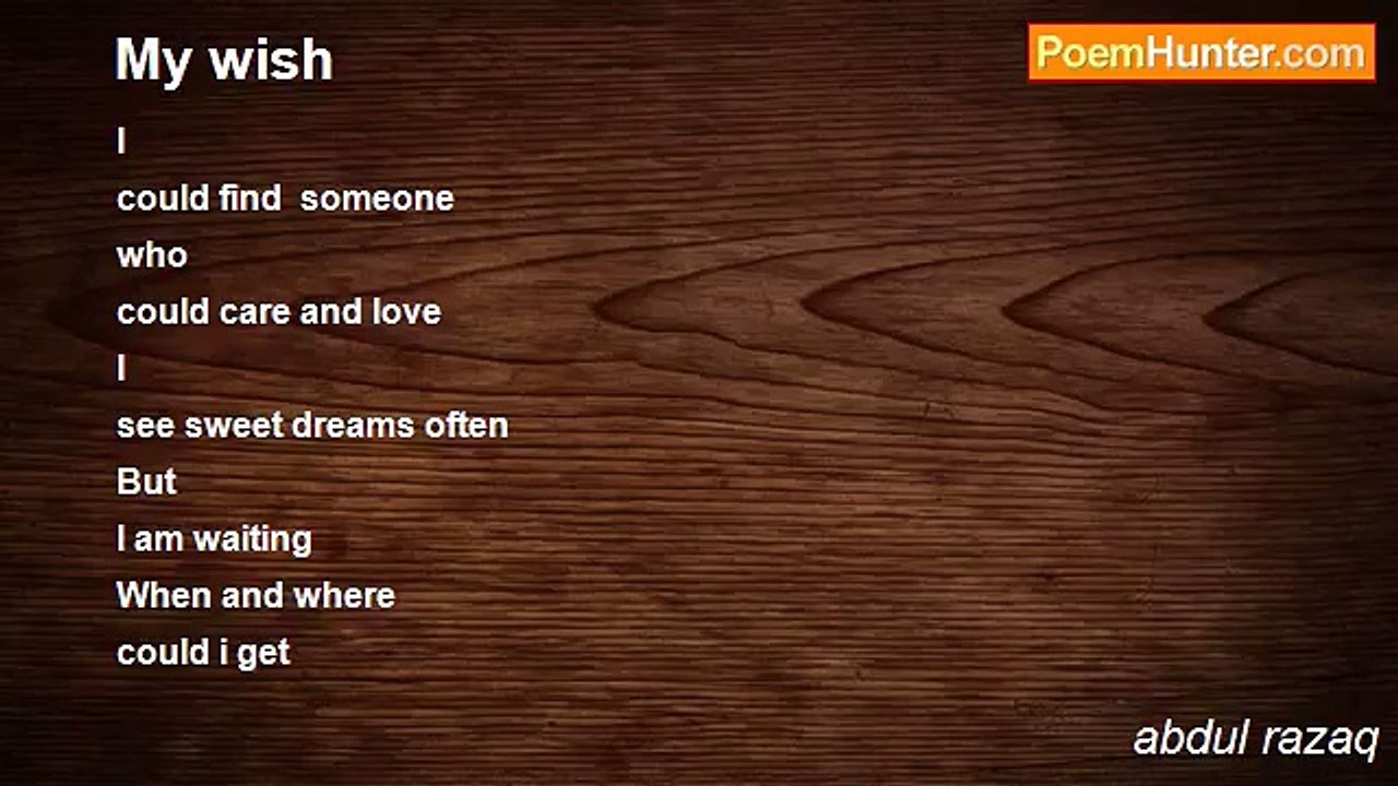 abdul razaq - My wish