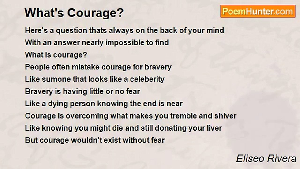 Eliseo Rivera - What's Courage?