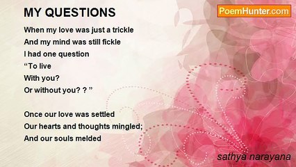 sathya narayana - MY QUESTIONS
