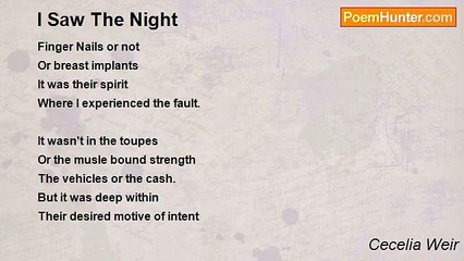 Cecelia Weir - I Saw The Night