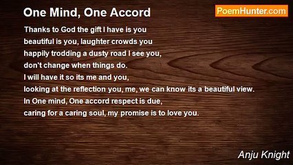 Anju Knight - One Mind, One Accord