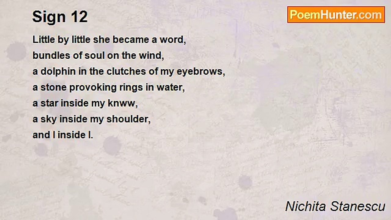 Nichita Stanescu - Sign 12