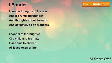 M Rene Riel - I Ponder