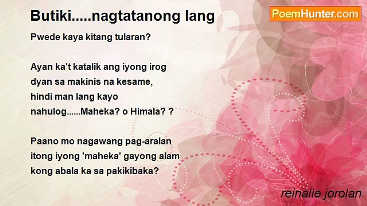 reinalie jorolan - Butiki.....nagtatanong lang