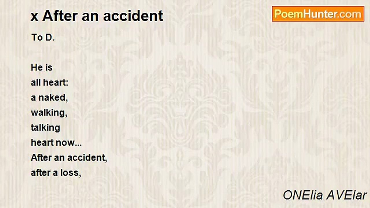 ONElia AVElar - x After an accident