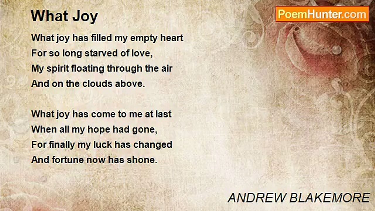 ANDREW BLAKEMORE - What Joy