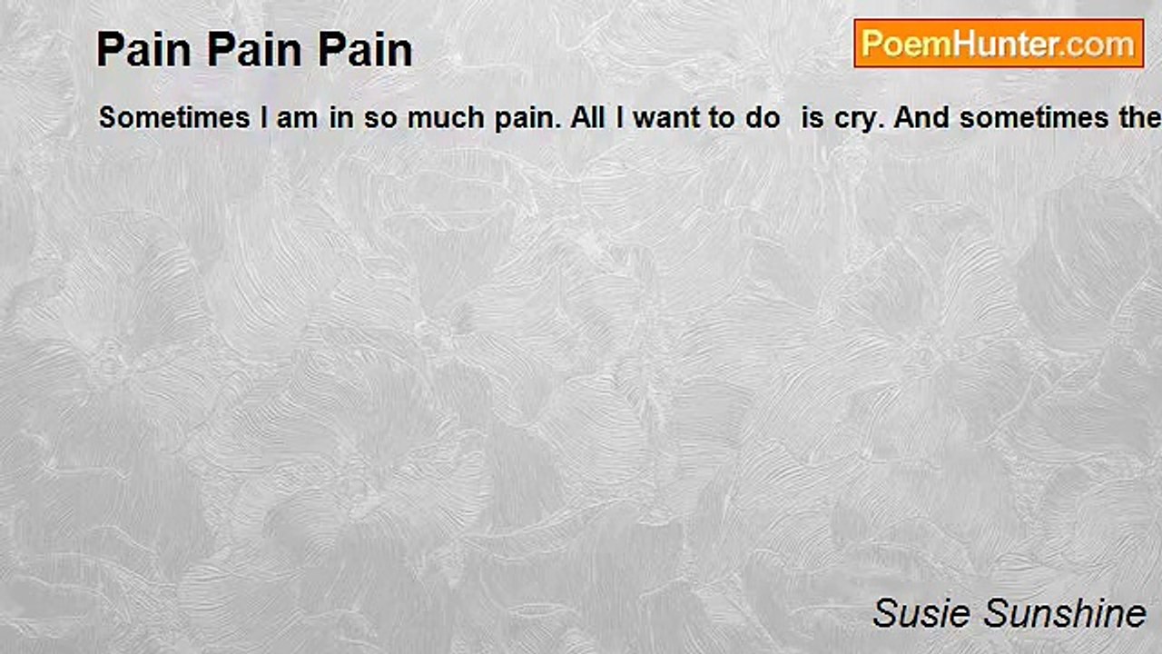 Susie Sunshine - Pain Pain Pain
