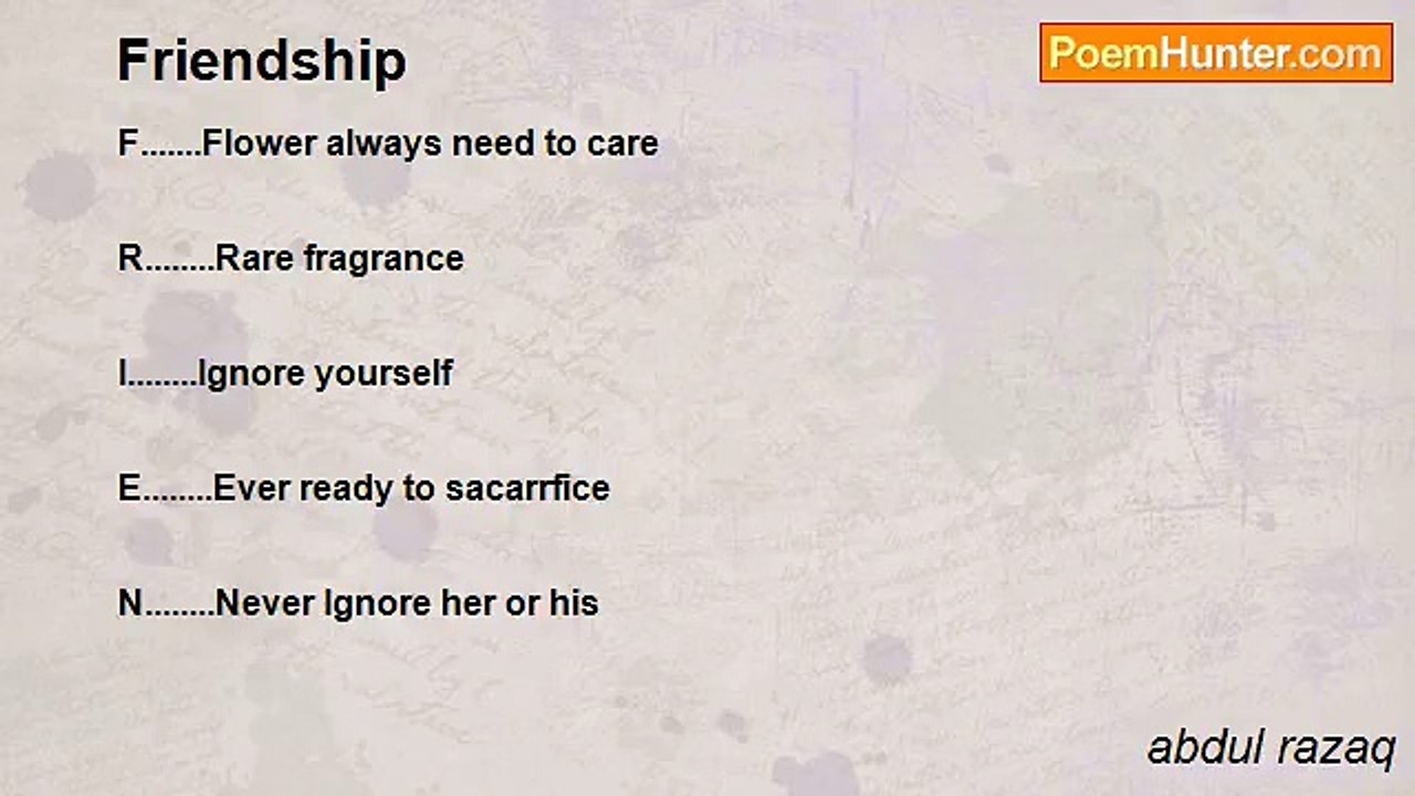 abdul razaq - Friendship