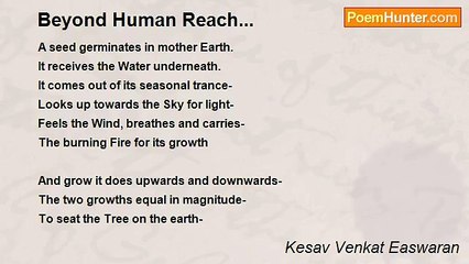 Kesav Venkat Easwaran - Beyond Human Reach...