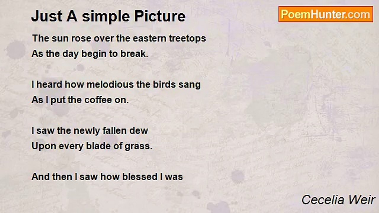 Cecelia Weir - Just A simple Picture