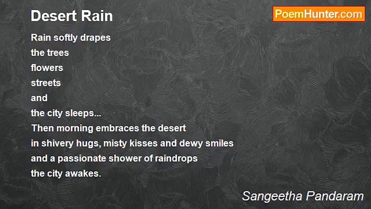 Sangeetha Pandaram - Desert Rain