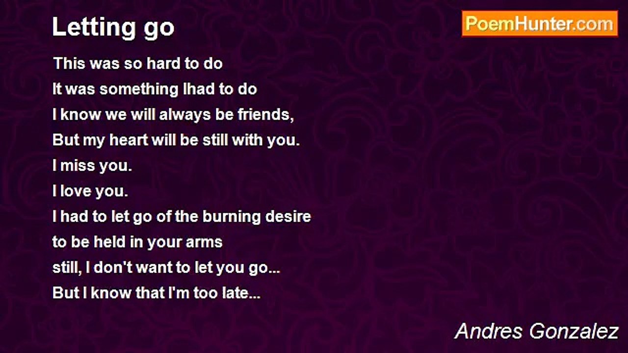 Andres Gonzalez - Letting go