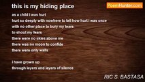 RIC S. BASTASA - this is my hiding place