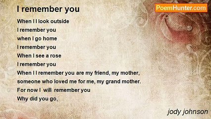 jody johnson - I remember you