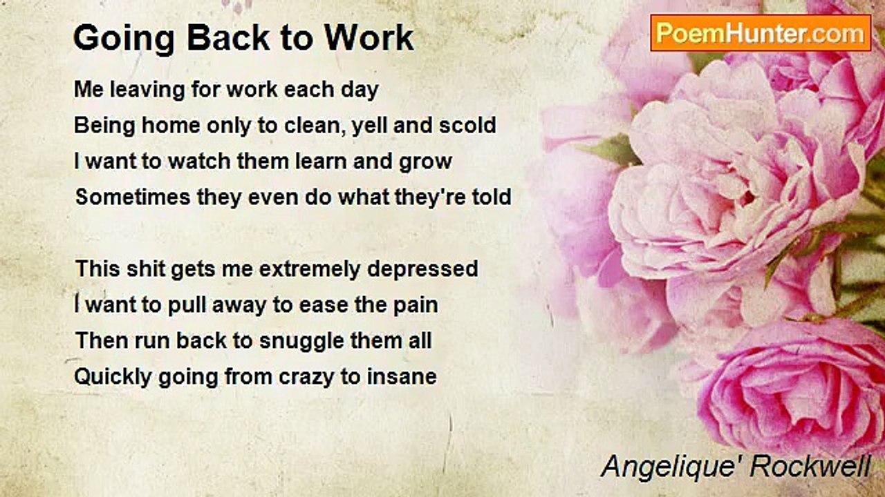 Angelique' Rockwell - Going Back to Work