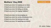 Dr John Celes - Mothers’ Day,2008