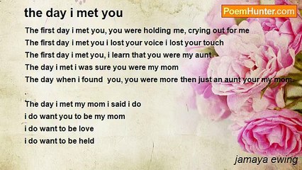 jamaya ewing - the day i met you