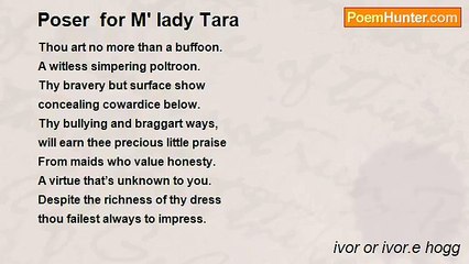 ivor or ivor.e hogg - Poser  for M' lady Tara