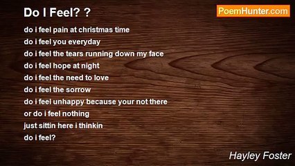 Hayley Foster - Do I Feel? ?
