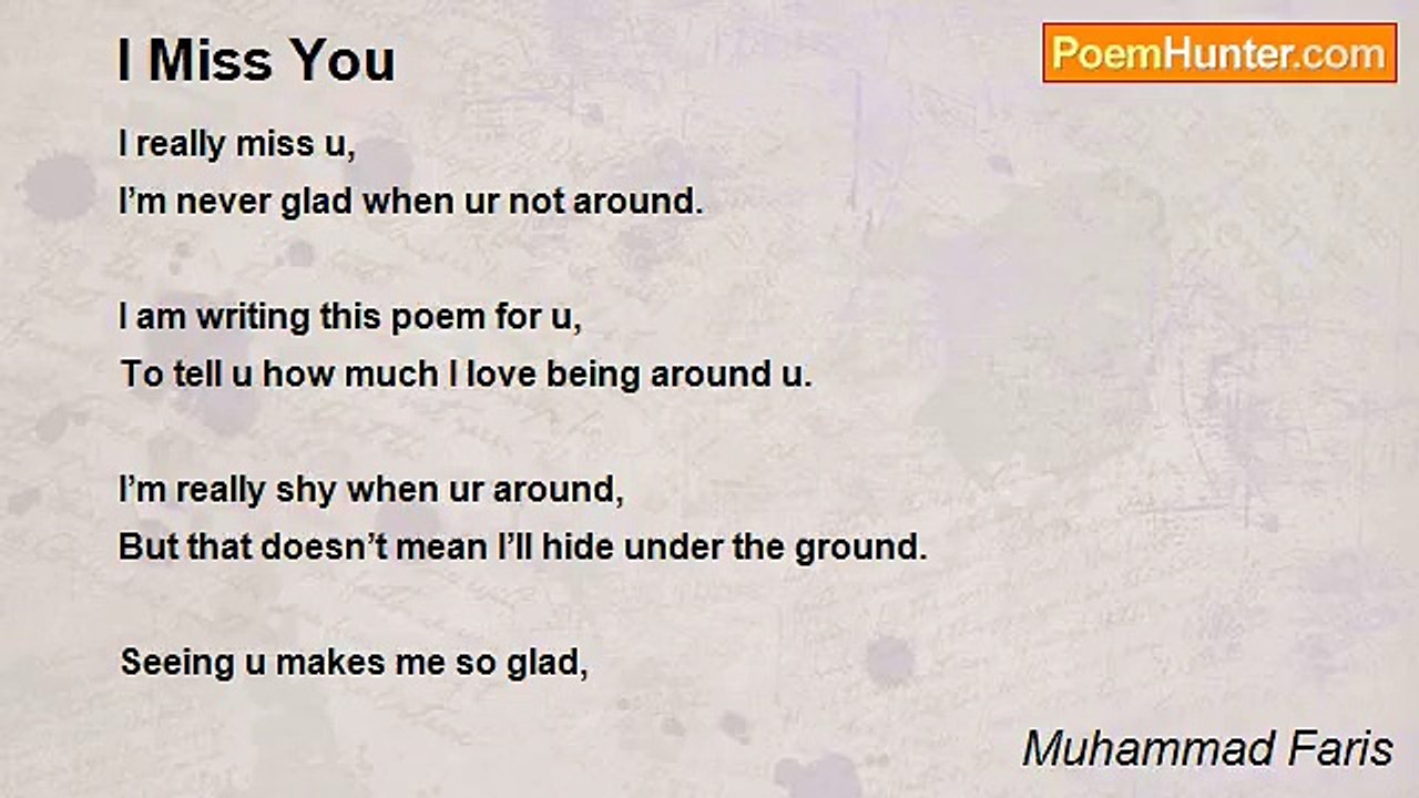 Muhammad Faris - I Miss You