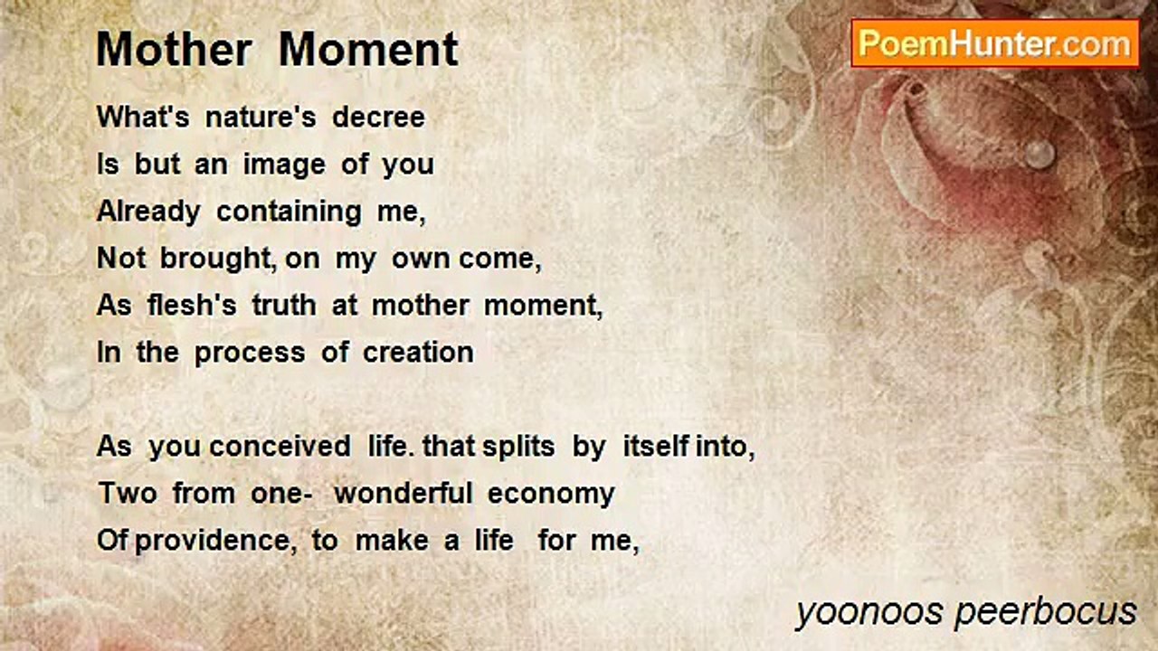 yoonoos peerbocus - Mother  Moment