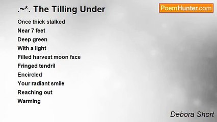 Debora Short - .~*. The Tilling Under