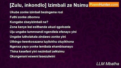 LLM Mbatha - [Zulu, inkondlo] Izimbali ze Nsimu