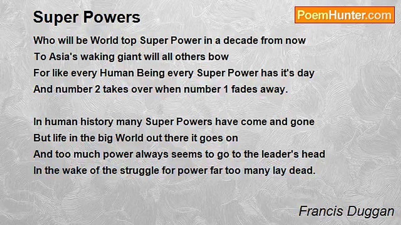 Francis Duggan - Super Powers
