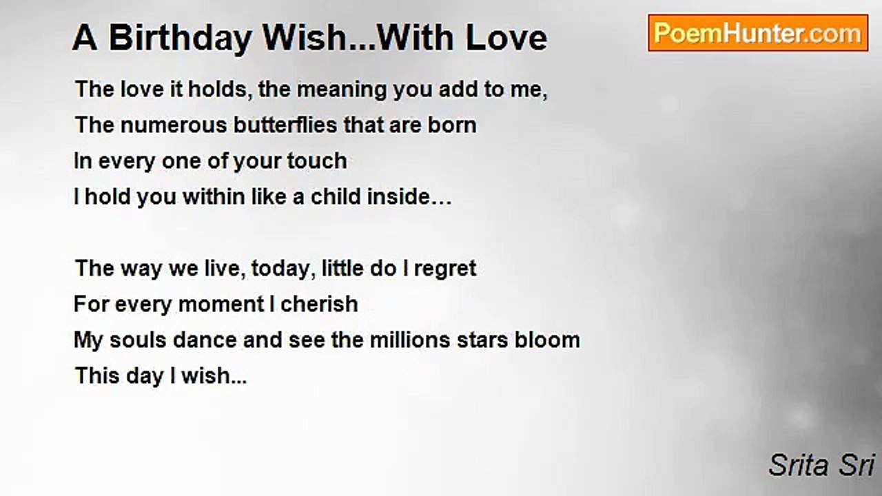 Srita Sri - A Birthday Wish...With Love