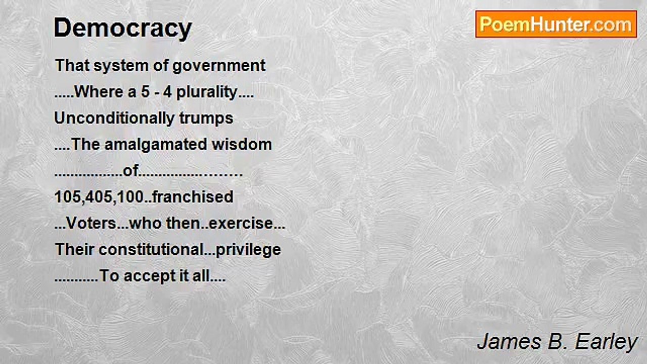 James B. Earley - Democracy