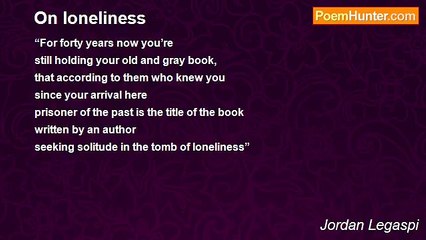 Jordan Legaspi - On loneliness